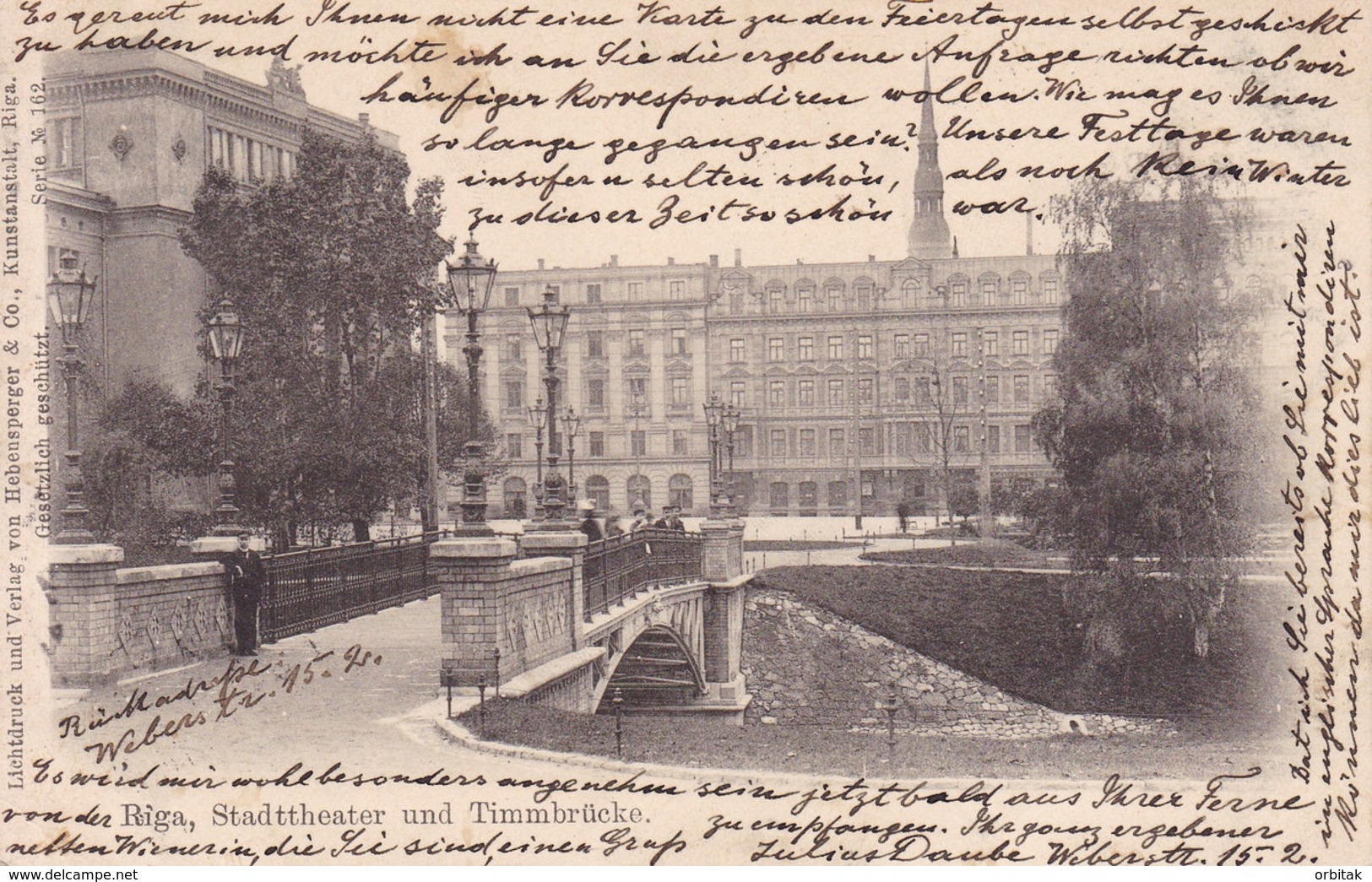 Riga * Stadttheater, Timmbrücke, Stadtteil * Lettland * AK1391 - Lettonia