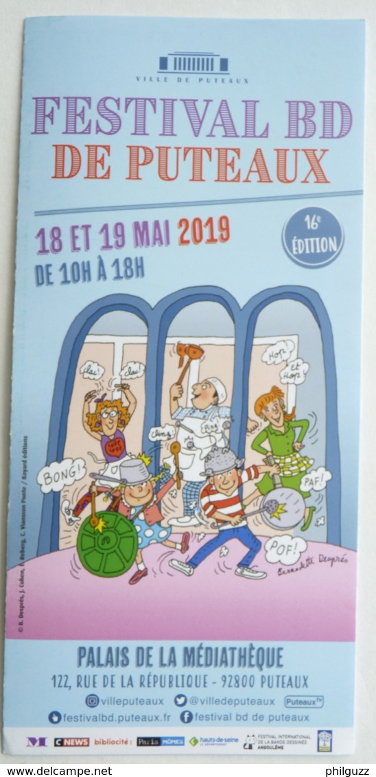 DEPLIANT DESPRES TOM TOM & NANA - FESTIVAL BD DE PUTEAUX 2019 - Objets Publicitaires