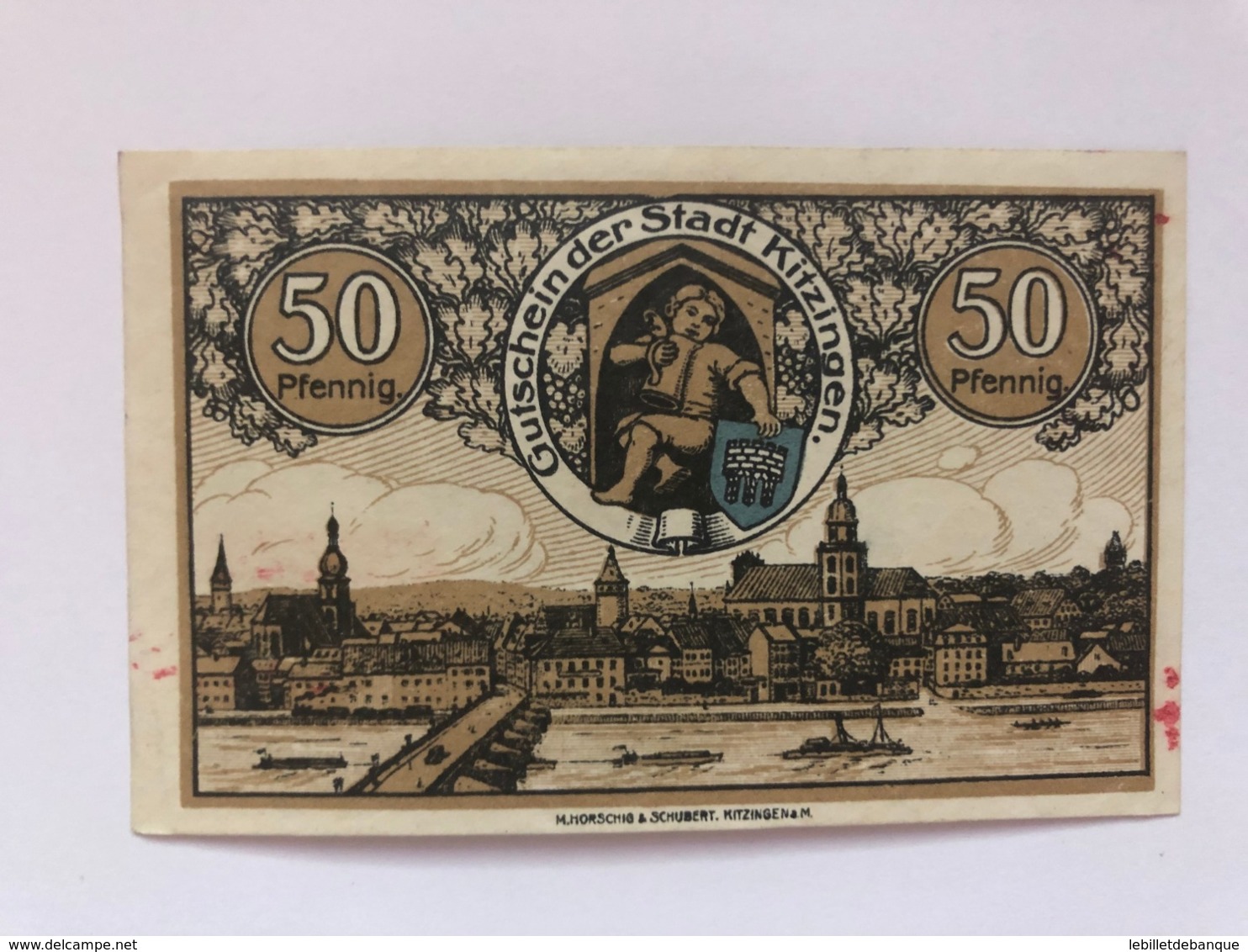 Allemagne Notgeld Kitzingen 50 Pfennig - Collections