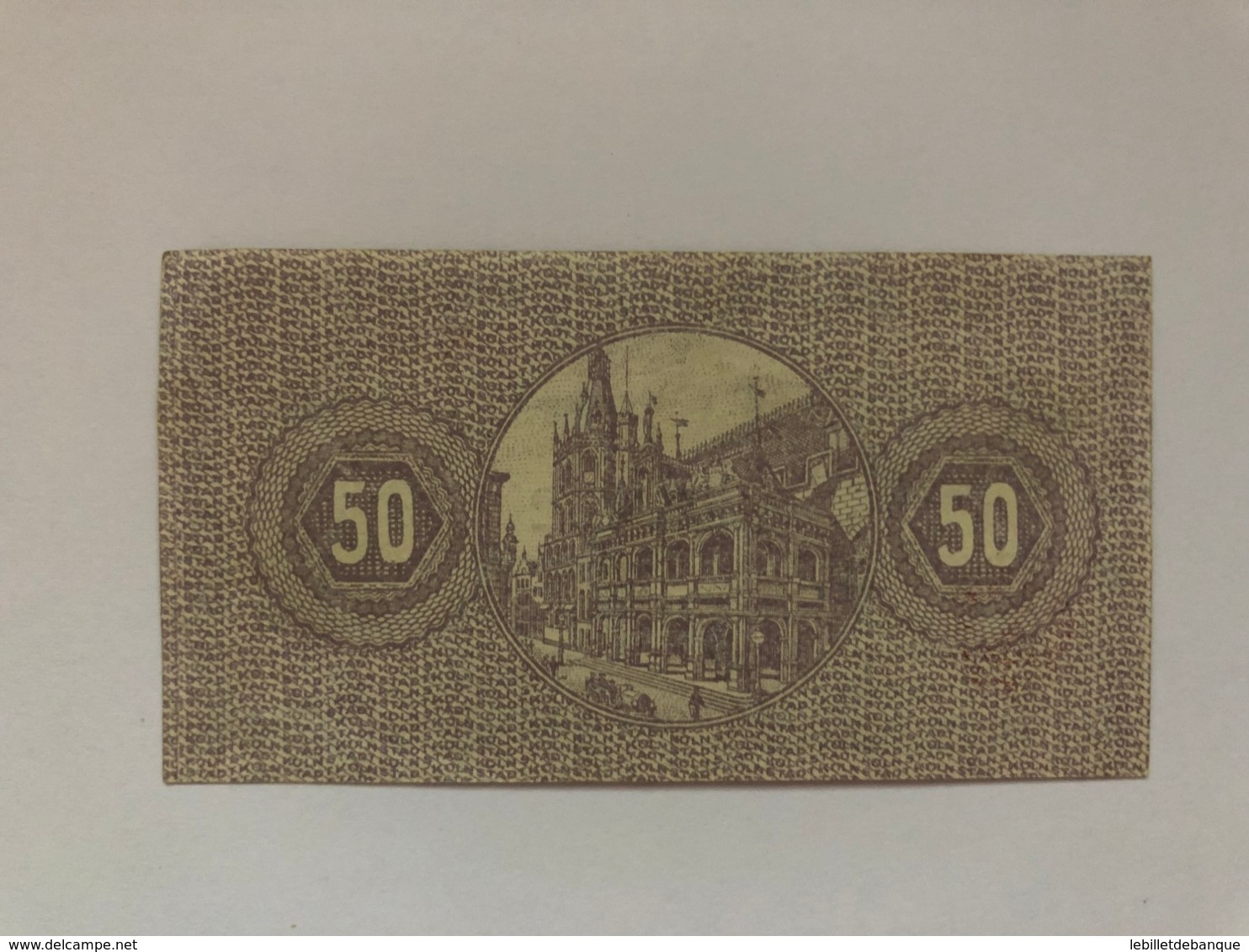 Allemagne Notgeld Koln 50 Pfennig - Collections