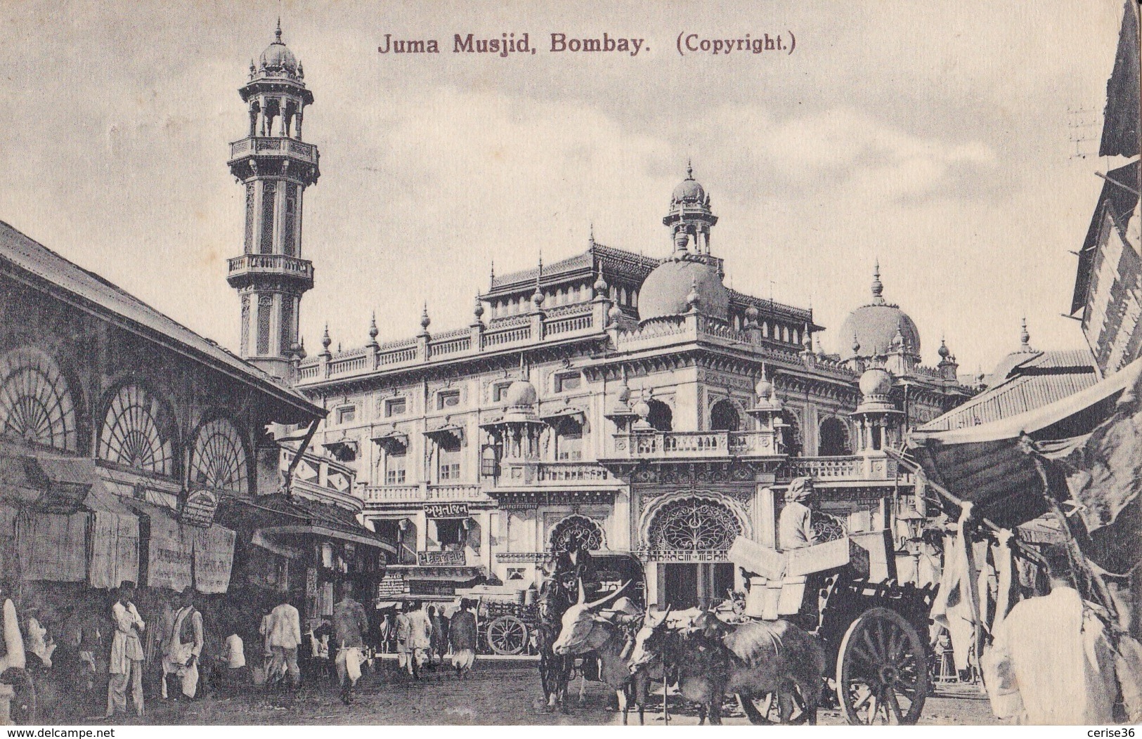 Bombay Juma Musjid Circulée En 1923 Avec Taxe De 30c - Inde