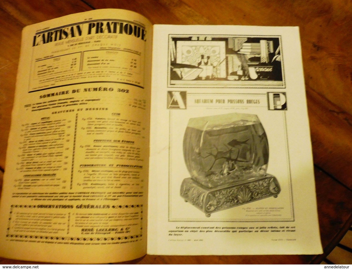 1934 Numéro 302 (L'ARTISAN PRATIQUE)  Le SALON Des Artistes Décorateurs ; Divers Décors; Etc - Home Decoration