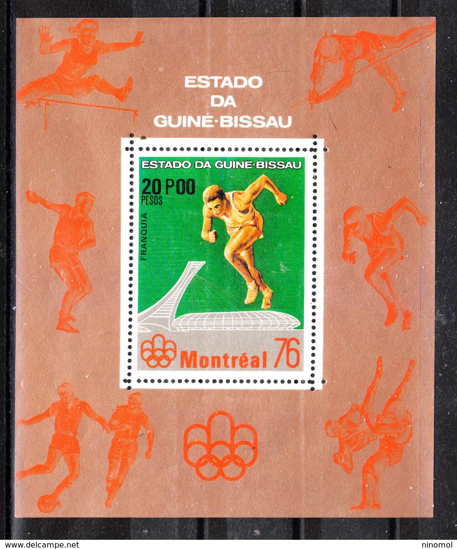 Guinea Bissau   - 1976. Montreal Olympic. Sprinter. Very Rare MNH Sheet - Sommer 1976: Montreal