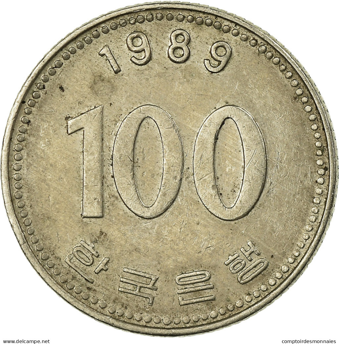 Monnaie, KOREA-SOUTH, 100 Won, 1989, TB+, Copper-nickel, KM:35.2 - Korea (Zuid)