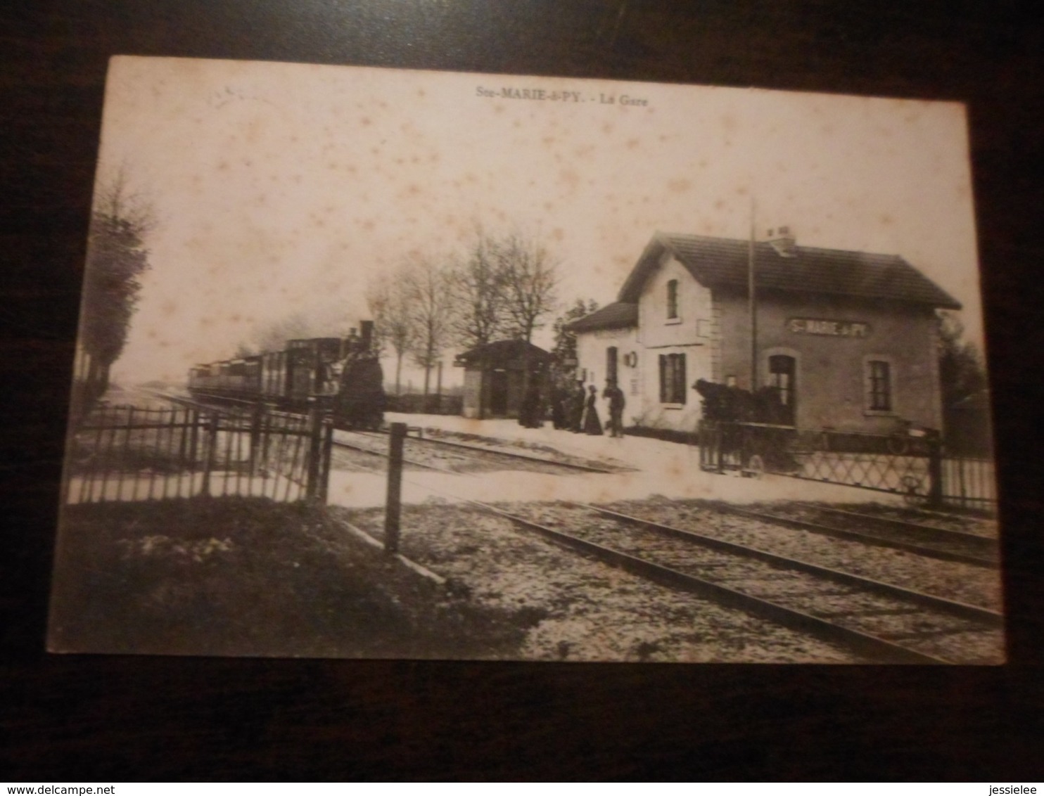 CPA ANIMEE / LA GARE DE STE MARIE A PY - Estaciones Con Trenes