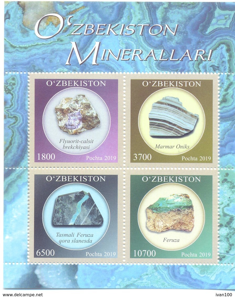 2019. Uzbekistan, Minerals Of Uzbekistan, S/s, Mint/** - Uzbekistán