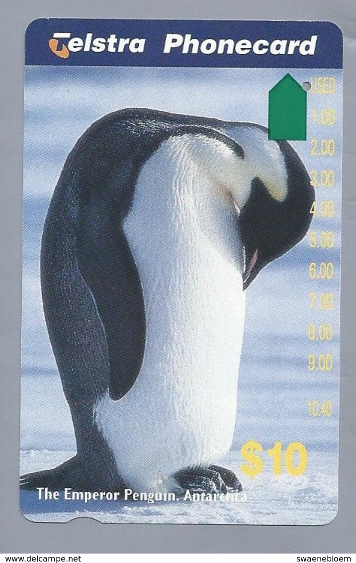 AU.- Telstra Phonecard $10. The Emperor Penguin. Antarctica. Australia. AUSTRALIË.   0117749003 - Andere & Zonder Classificatie