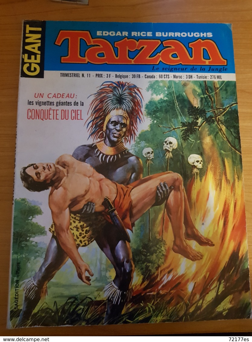 BD Tarzan Géant Edgar Rice Burroughs N°11 1972 - Tarzan