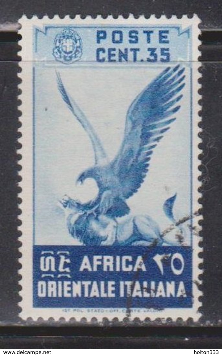 ITALIAN EAST AFRICA Scott # 9 Used  - Bird - Italian Eastern Africa