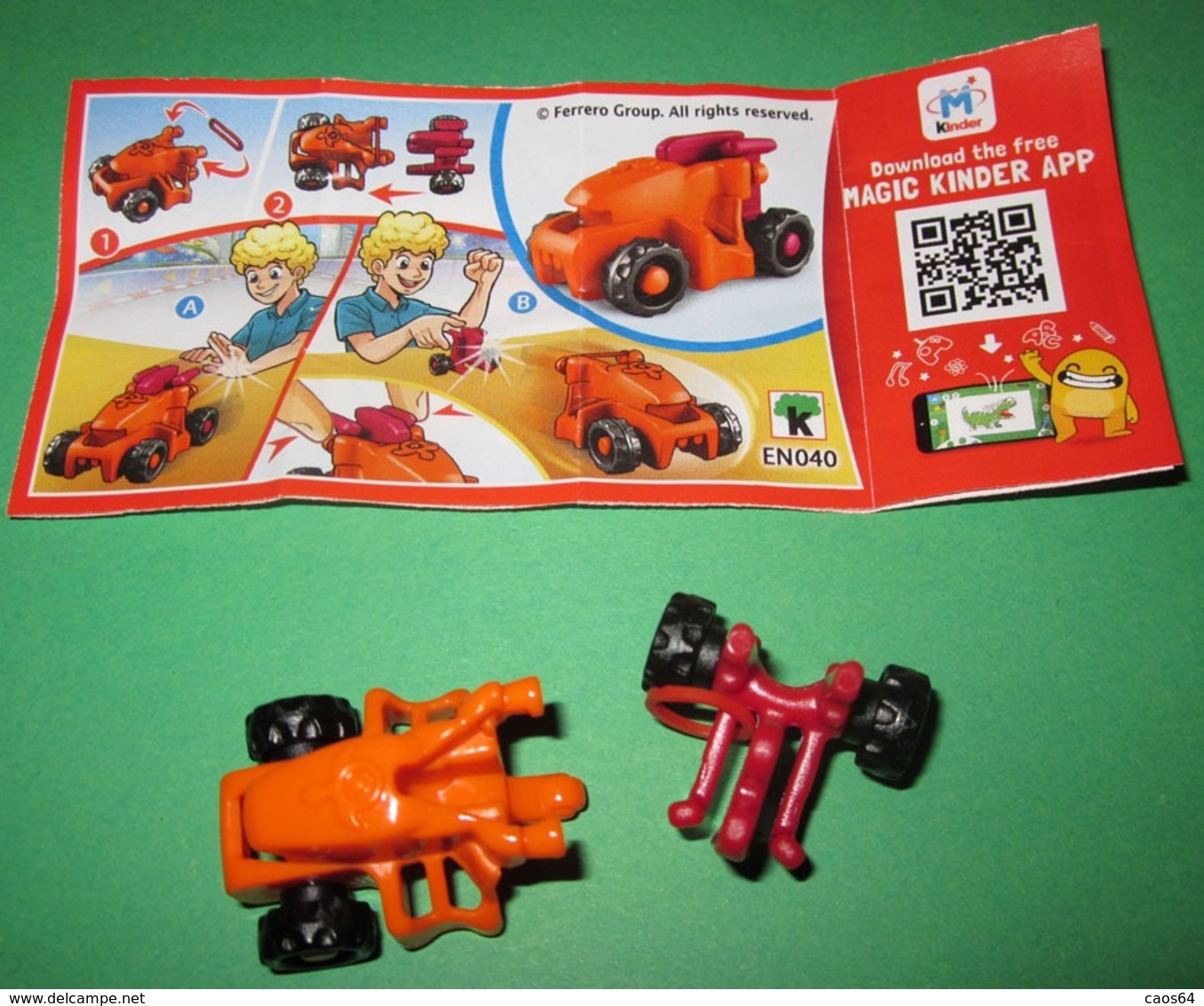 KINDER SORPRESA CAR EN040 + BPZ  2019 ITALIA Ferrero - Montables