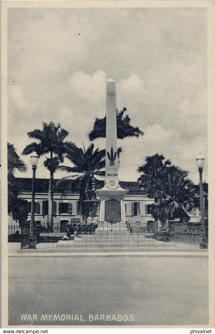 BARBADOS , TARJETA POSTAL NO CIRCULADA - WAR MEMORIAL , MONUMENT , MONUMENTOS - Barbados