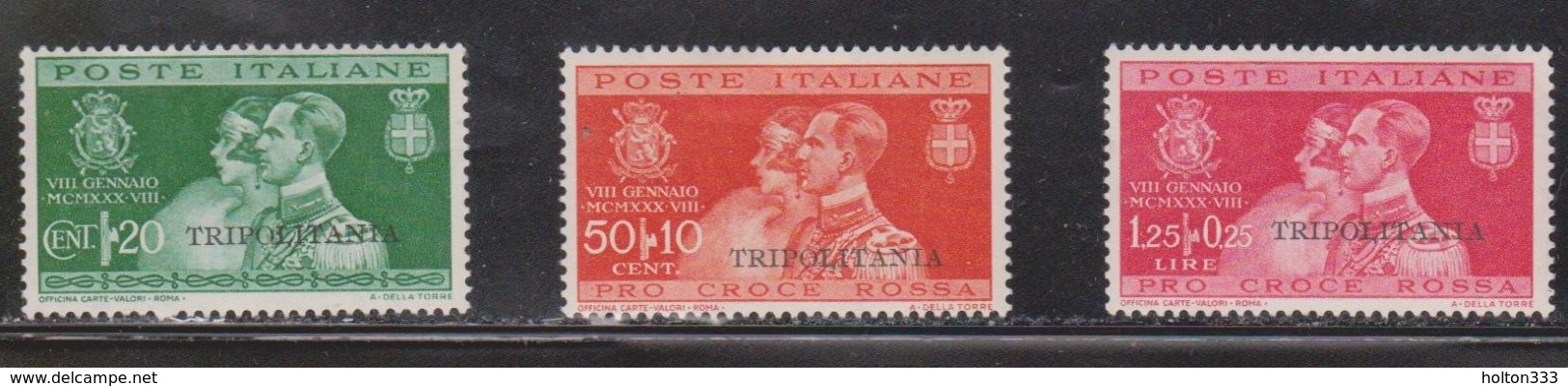 TRIPOLITANIA Scott # 35-7 MH - Royal Wedding - Tripolitania