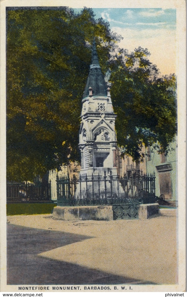 BARBADOS , TARJETA POSTAL NO CIRCULADA - MONTEFIORE MONUMENT - Barbados