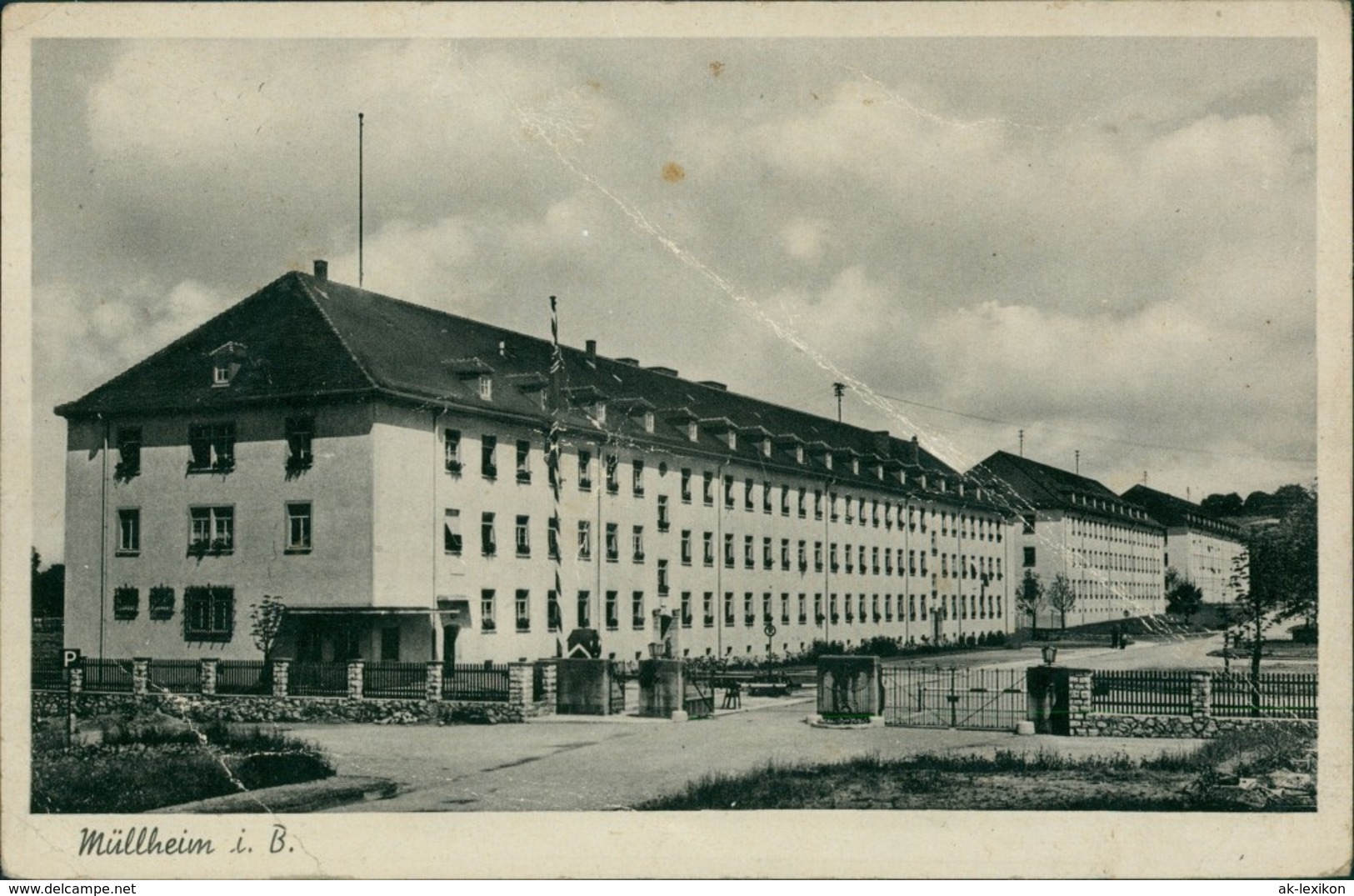 Ansichtskarte Müllheim (Baden) Infanterie-Kaserne 1942 - Muellheim