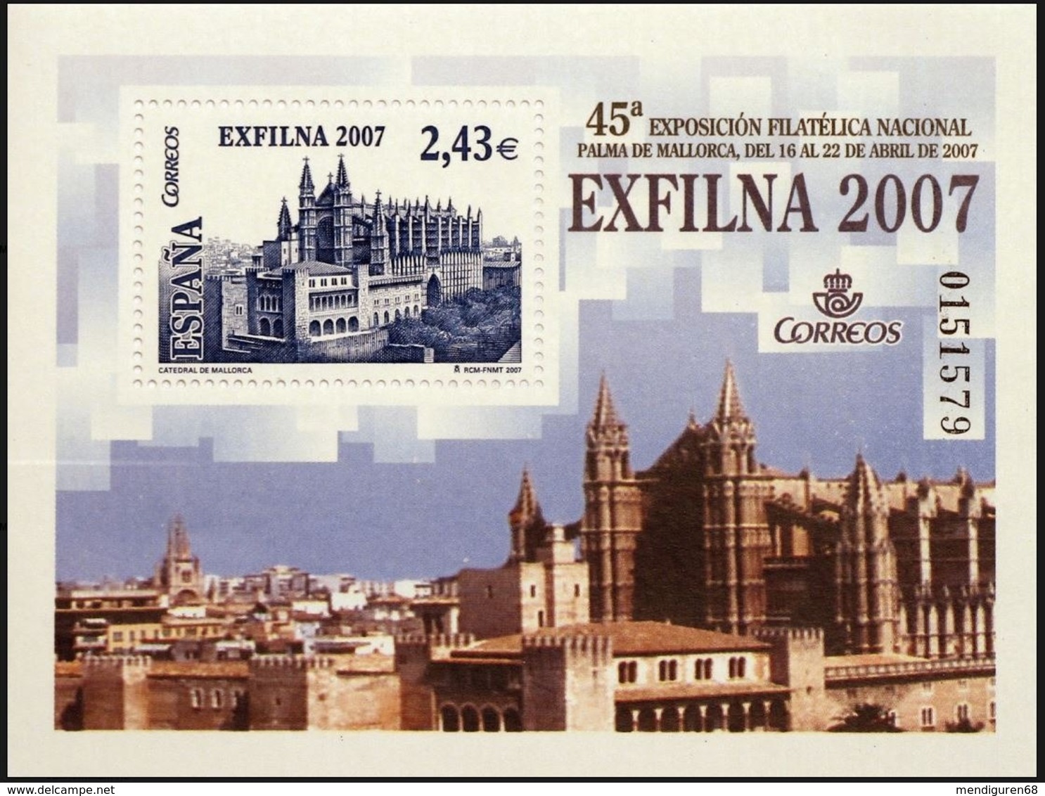 ESPAGNE SPANIEN SPAIN ESPAÑA 2007 STAMPSHOW PALMA DE MALLORCA ED HB4321 YV BF159-3919 MI B4214 SG MS4248 SC SH3489 - Essais & Réimpressions