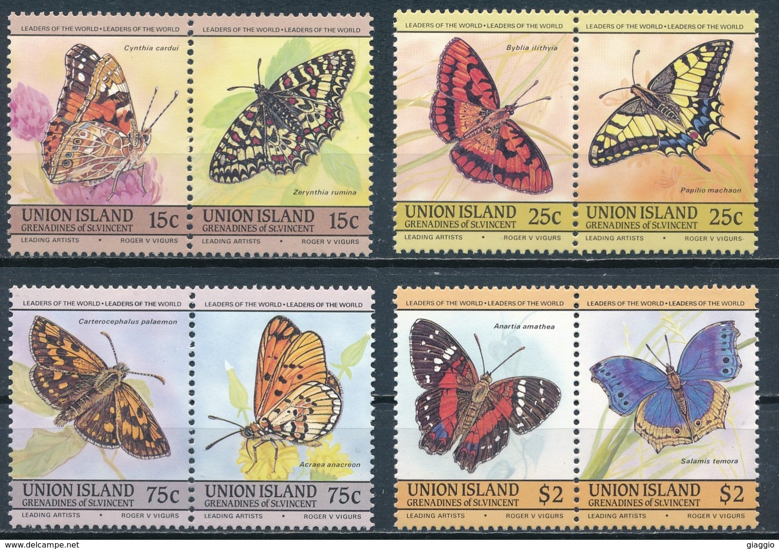 °°° GRENADINES OF ST. VINCENT UNION ISLAND - BUTTERFLY - 1972 MNH °°° - Grenada (1974-...)