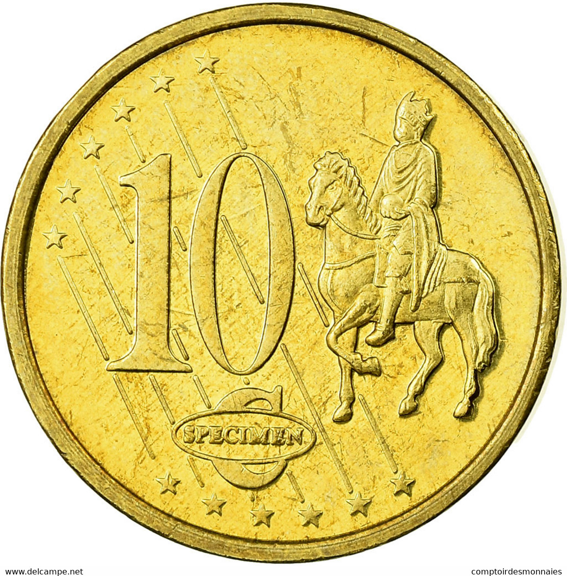 République Tchèque, Fantasy Euro Patterns, 10 Euro Cent, 2003, TTB, Laiton - Private Proofs / Unofficial