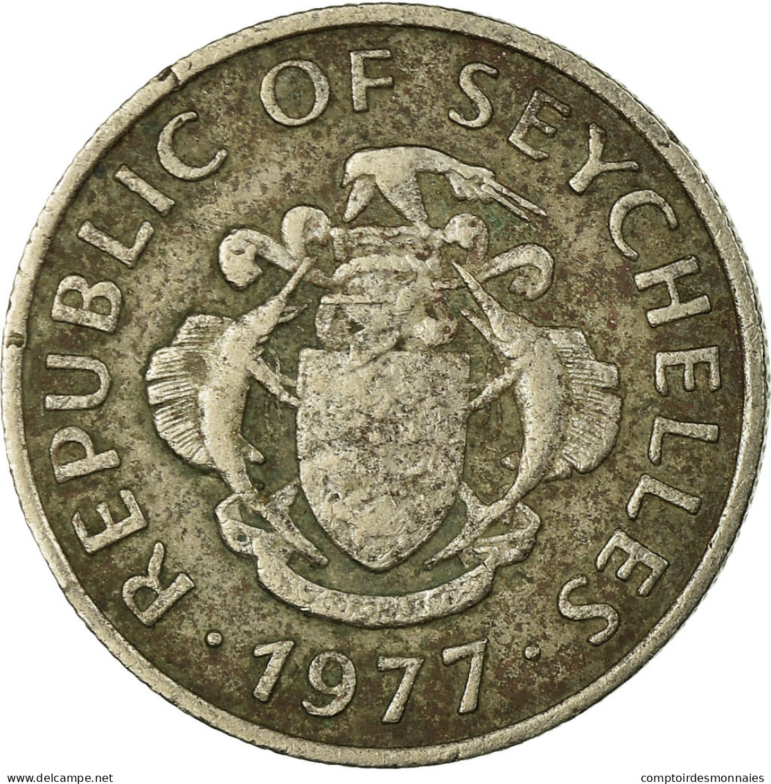 Monnaie, Seychelles, 25 Cents, 1977, British Royal Mint, TB, Copper-nickel - Seychelles