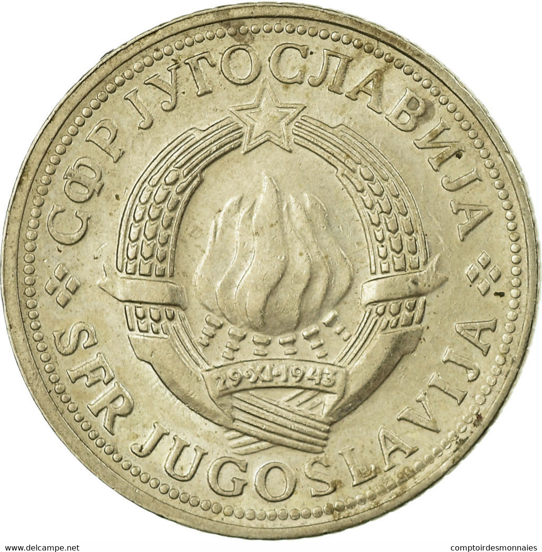 Monnaie, Yougoslavie, 2 Dinara, 1980, TB+, Copper-Nickel-Zinc, KM:57 - Yugoslavia