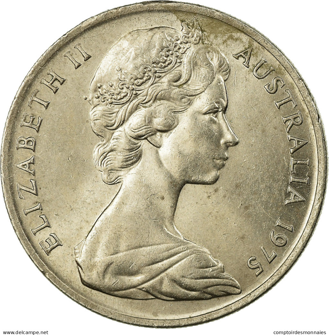 Monnaie, Australie, Elizabeth II, 10 Cents, 1975, Melbourne, TTB, Copper-nickel - Victoria