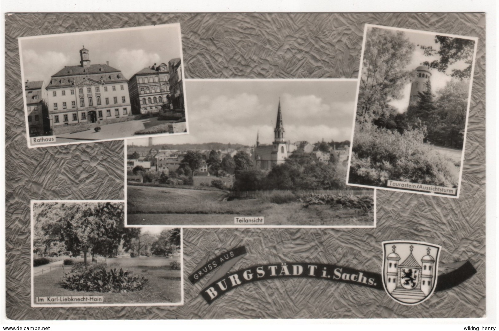 Burgstädt - S/w Mehrbildkarte 1 - Burgstaedt