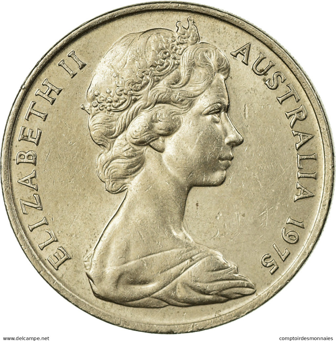 Monnaie, Australie, Elizabeth II, 20 Cents, 1975, Melbourne, TTB, Copper-nickel - Victoria