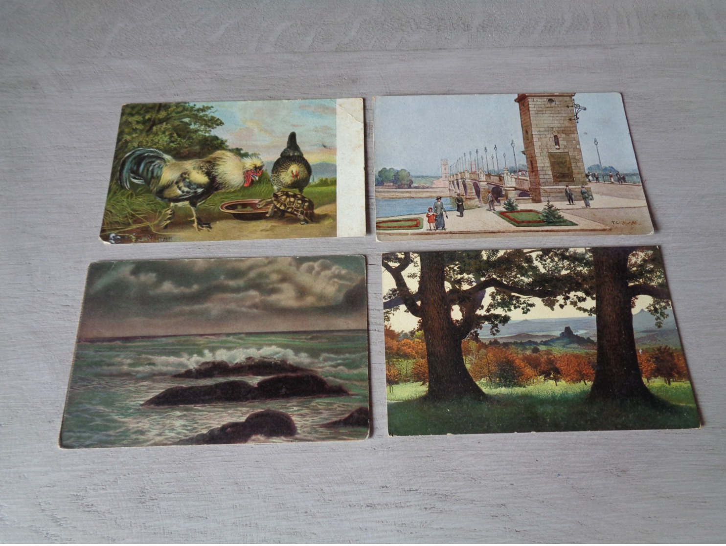 Beau lot 60 cartes postales fantaisie peintures  peinture     Mooi lot 60 postkaarten fantasie  schilderijen  schilderij