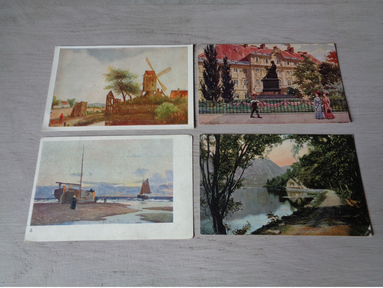 Beau lot 60 cartes postales fantaisie peintures  peinture     Mooi lot 60 postkaarten fantasie  schilderijen  schilderij
