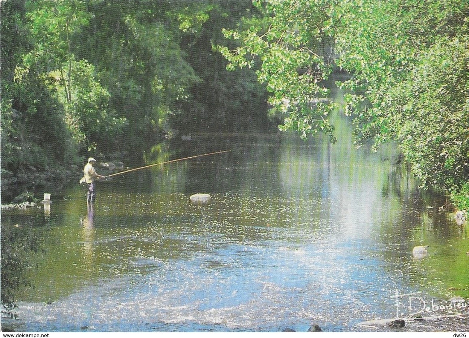 Photographie - Photos Francis Debaisieux: Pêcheur Dans La Rivière - Autres & Non Classés