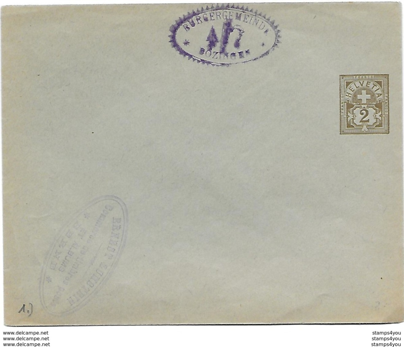 164 - 55 - Entier Postal Privé Neuf "Bürgergemeine Bozingen" - Ganzsachen