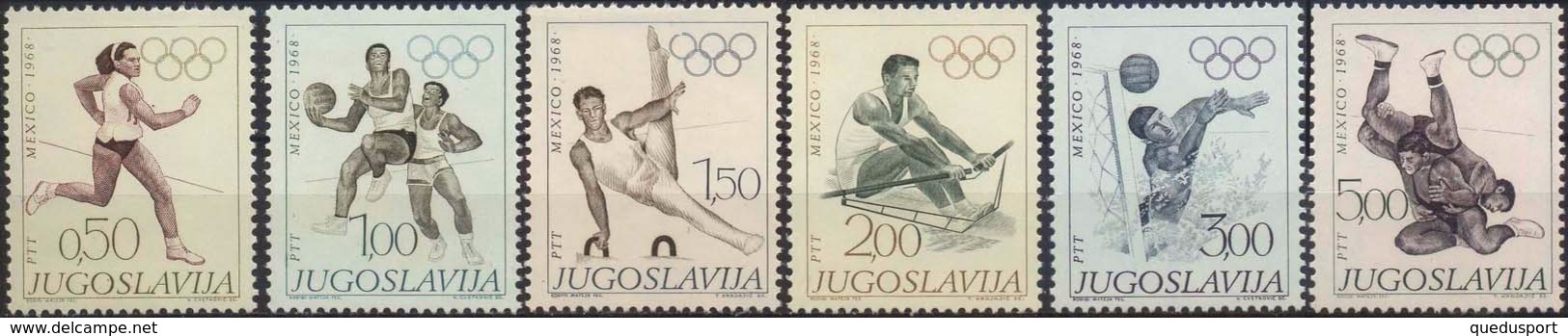 --- 1968 - YOUGOSLAVIE - Yvert : 1183** / 1188** - Michel : 1290** / 1295** - Neufs