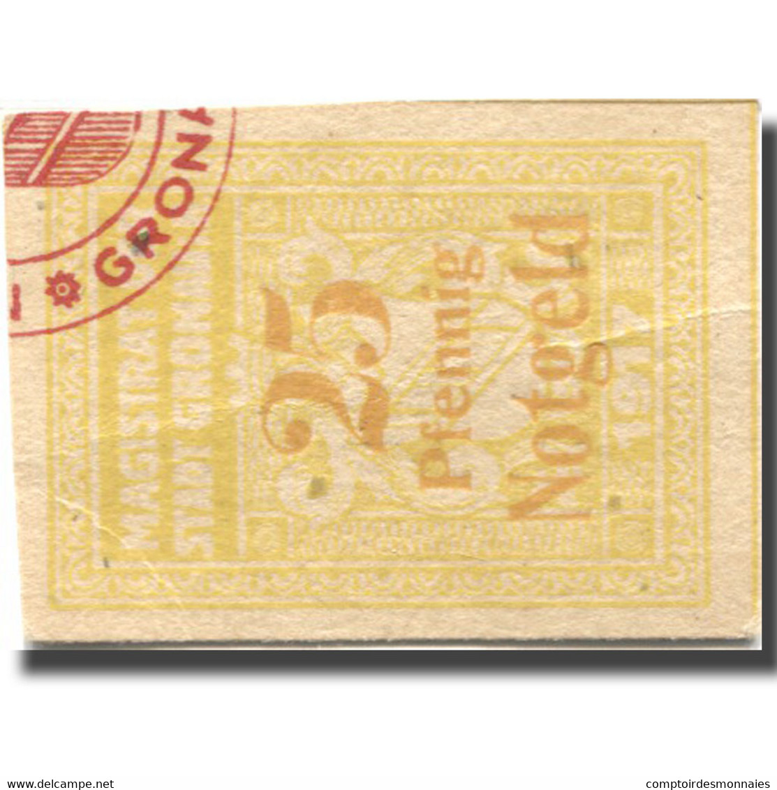 Billet, Allemagne, Gronau, 25 Pfennig, Valeur Faciale, 1917-1920 SUP Mehl:G47-3c - Autres & Non Classés