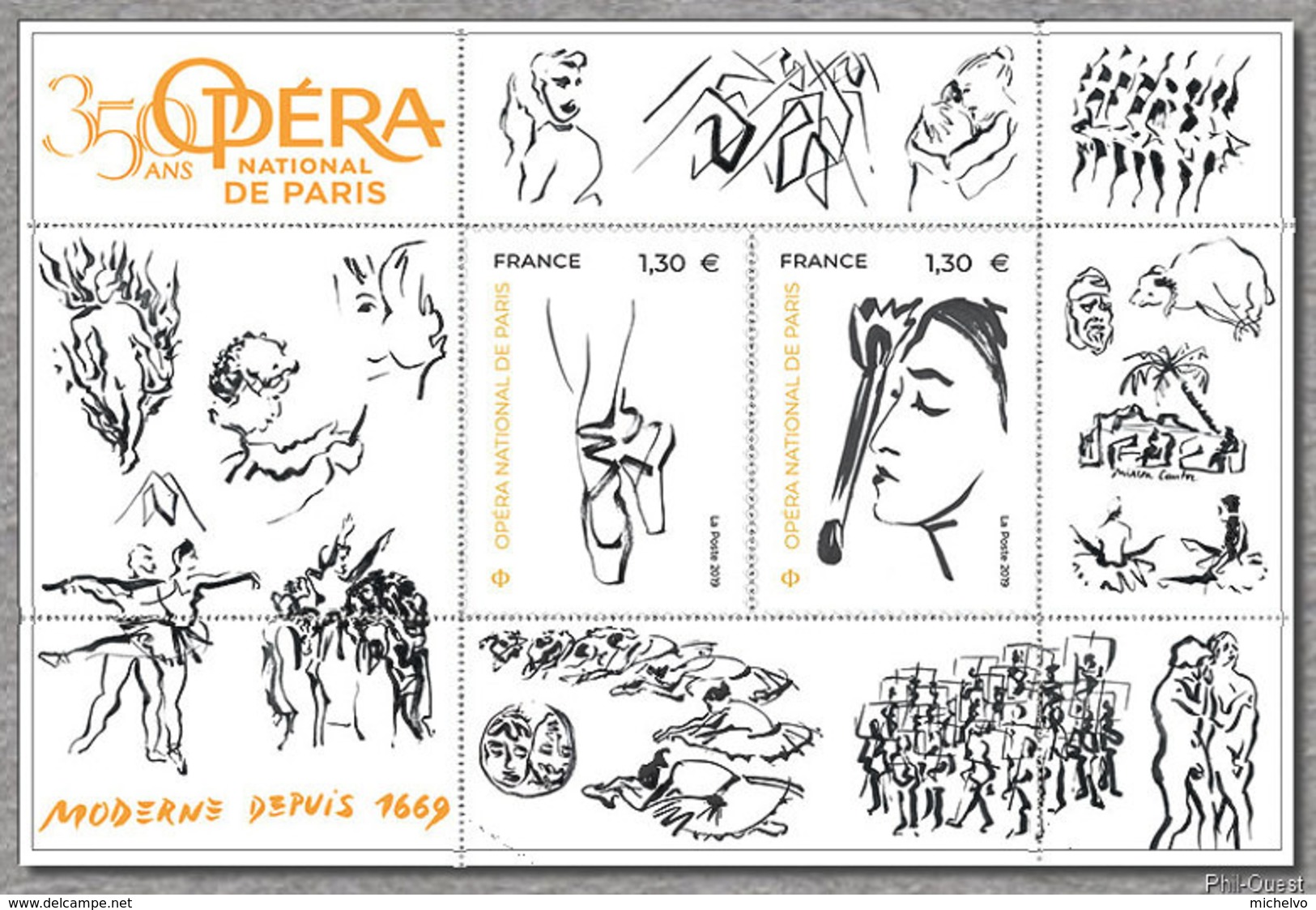 France 2019 - Opéra National De Paris 350 Ans - Unused Stamps