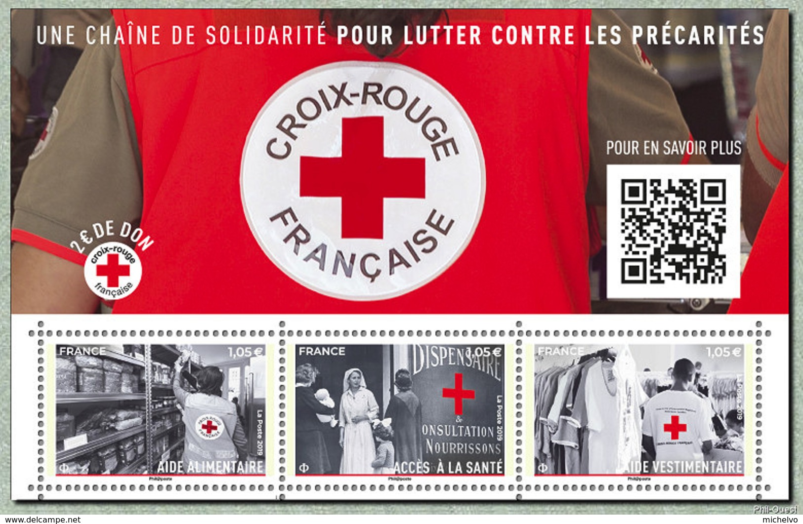 France 2019 - Croix-Rouge - Une Chaîne De Solidarité Pour Lutter Contre Les Précarités ** - Unused Stamps