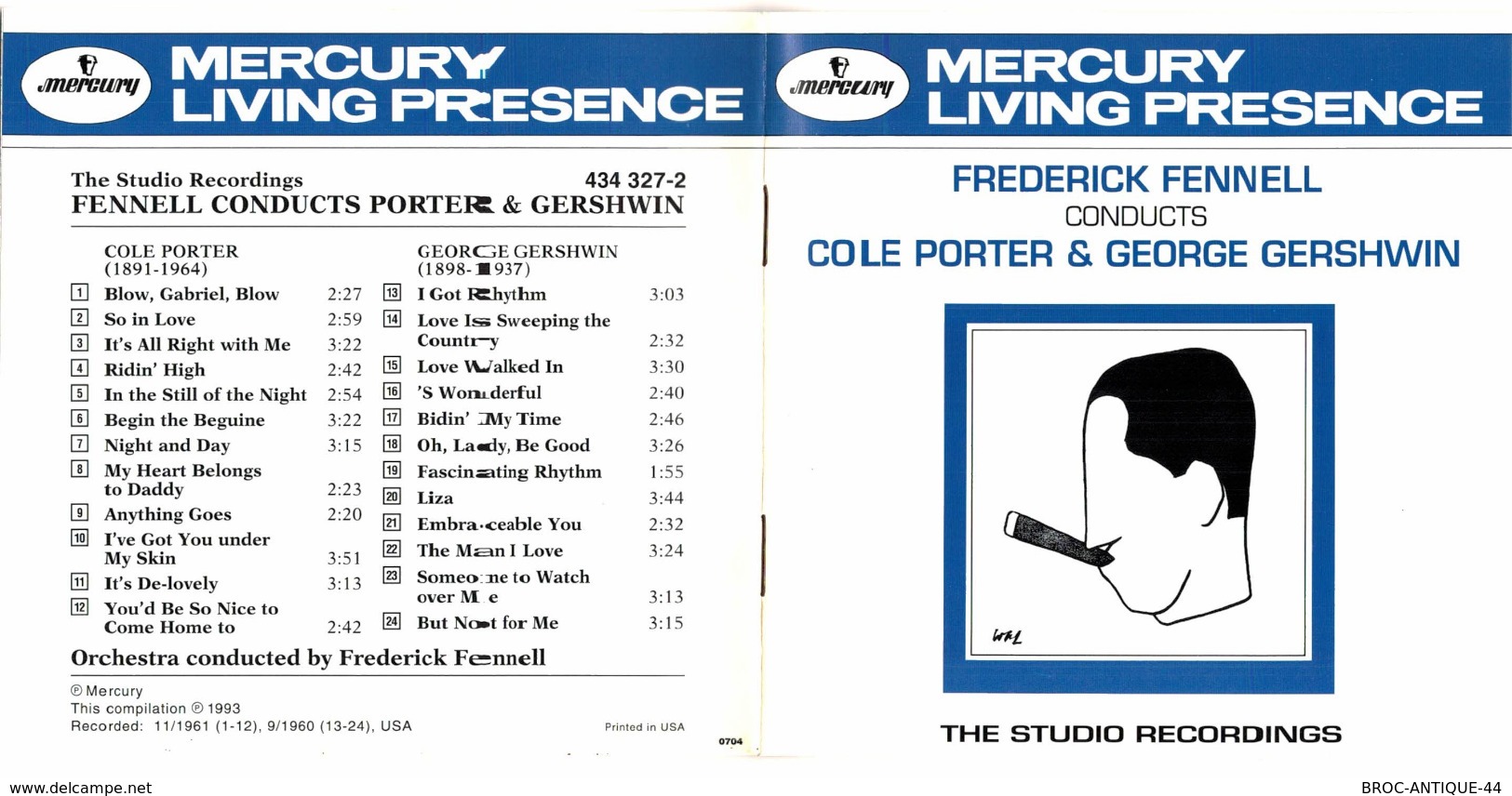 CD N°2356 - MERCURY - FREDERICK FENNELL CONDUCTS PORTER & GERSHWIN - COMPILATION 12 TITRES - Klassiekers