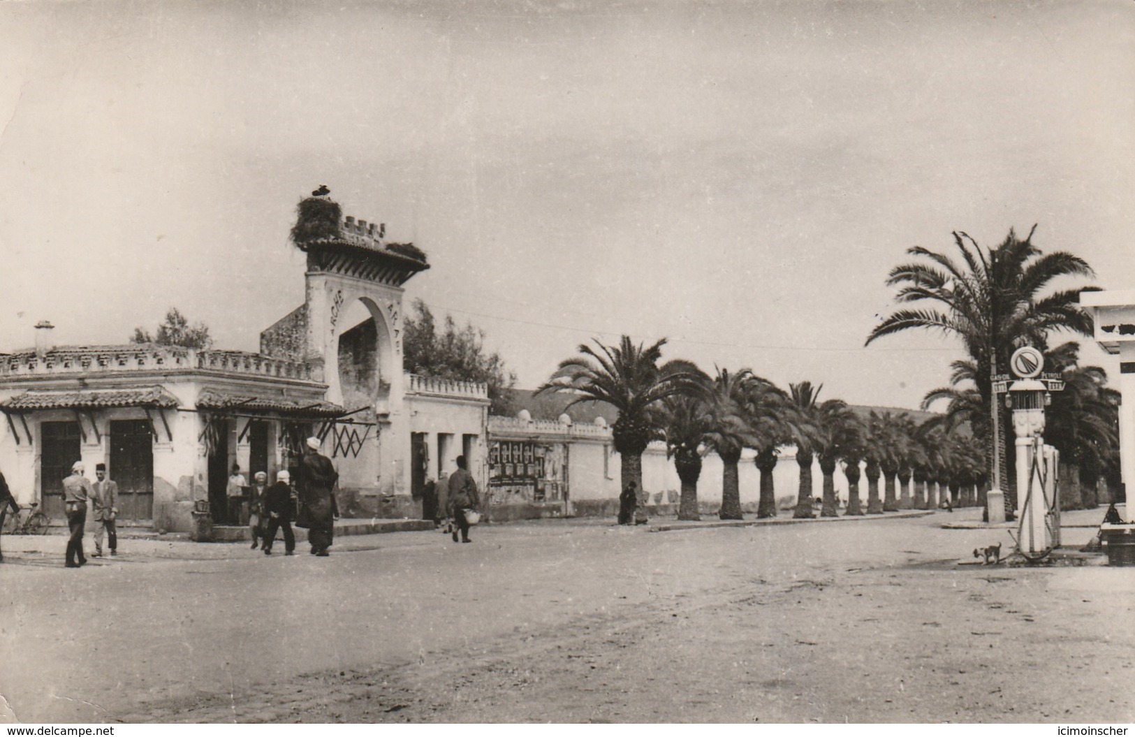 CPA ALGERIE - Jemmapes - Rue Pricipale Pompe à Essence - Autres & Non Classés