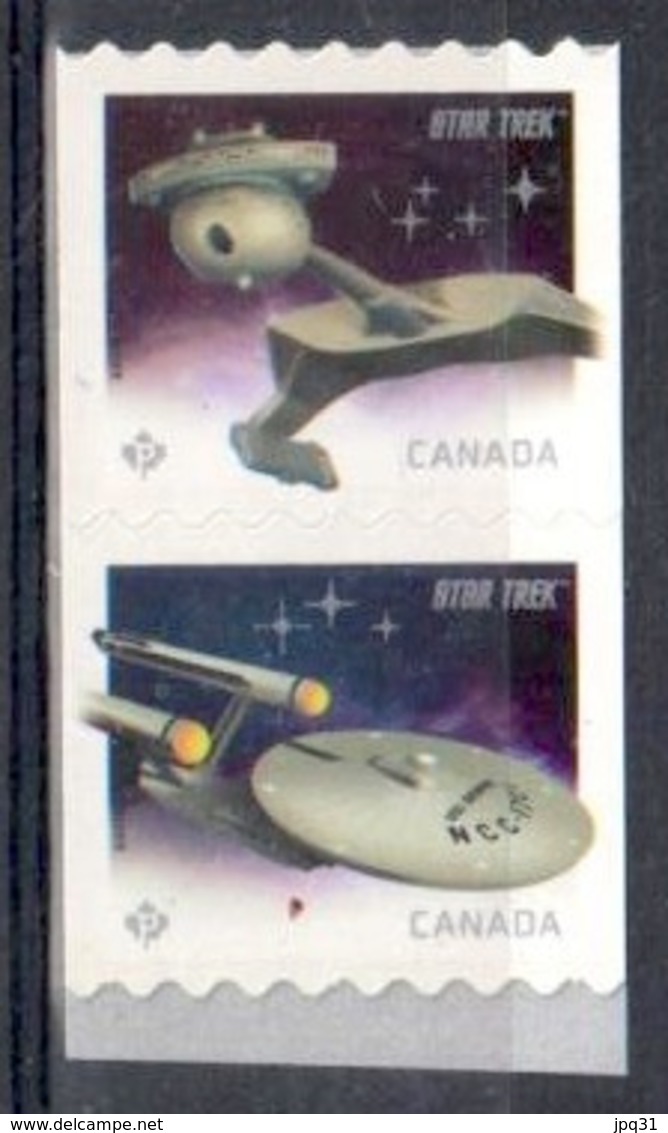 Canada - Star Trek - Paire De Roulette Verticale ** - Rollen