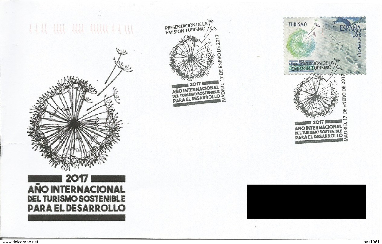 SPAIN. POSTMARK INTERNATIONAL YEAR OF SUSTAINABLE TOURISM FOR DEVELOPMENT. 2016 - Other & Unclassified