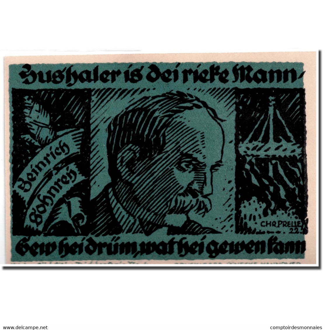 Billet, Allemagne, Hannover, 3 Mark, Portrait, 1922, 1922-02-01, SPL - Andere & Zonder Classificatie