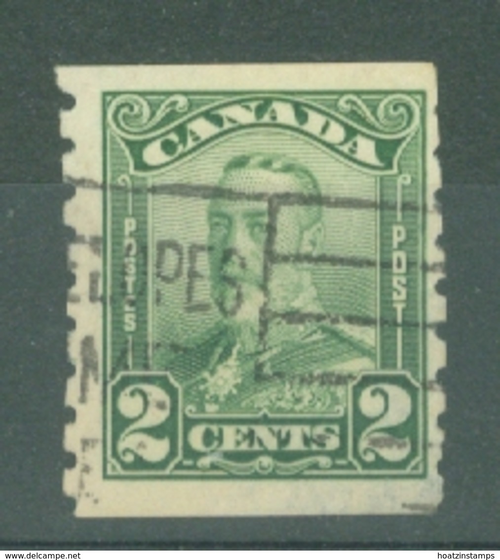 Canada: 1930/31   KGV - Coil   SG306    2c   Green   [Imperf X Perf 8½]   Used - Used Stamps