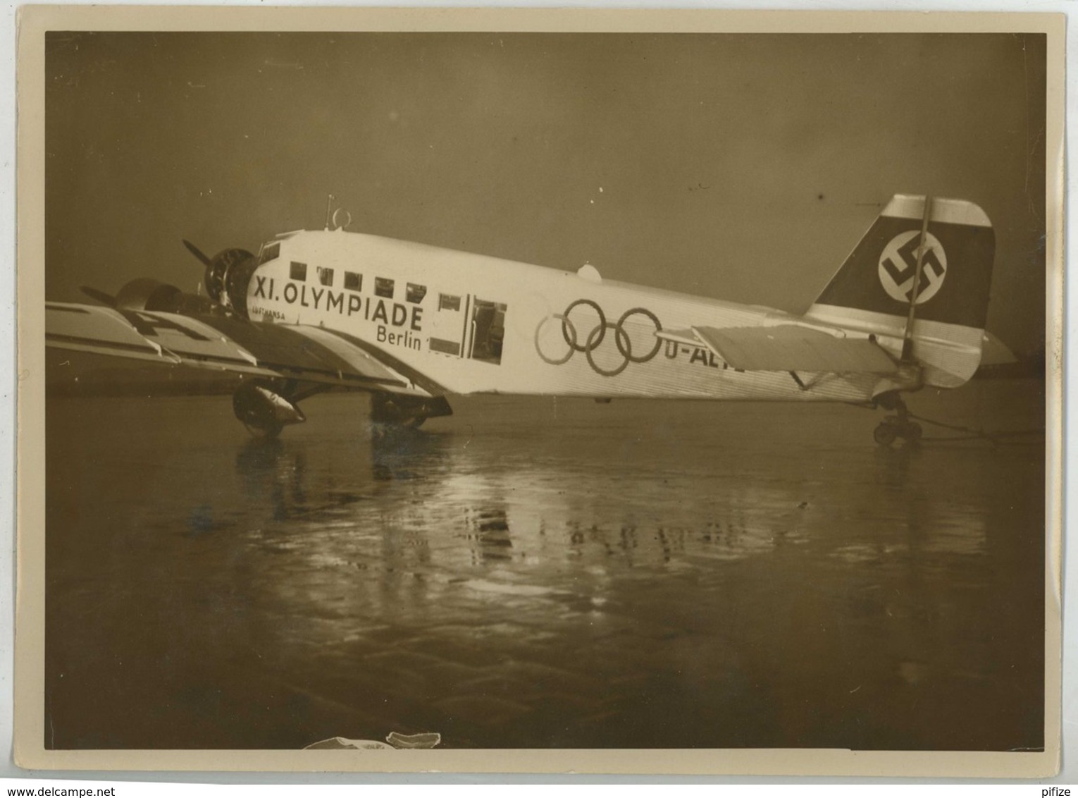 (Aviation) Avion Allemand Junkers Ju 52 De Propagande Pour Les Jeux Olympiques De Berlin 1936 . - Aviation