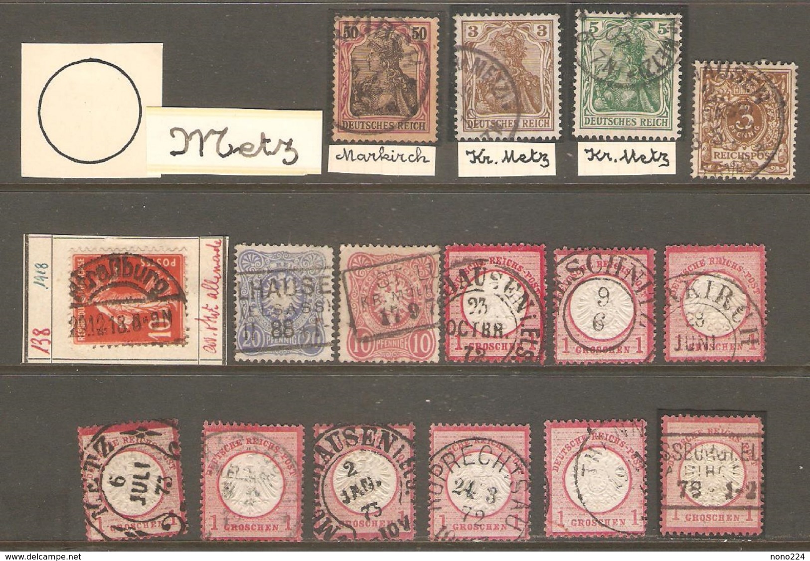 16 Timbres ( Allemagne / Oblitération Metz ) - Oblitérés