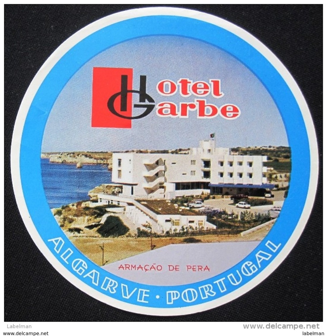 HOTEL PENSAO RESIDENCIAL GARBE ALGARVE TAG DECAL STICKER LUGGAGE LABEL ETIQUETTE AUFKLEBER PORTUGAL - Etiketten Van Hotels