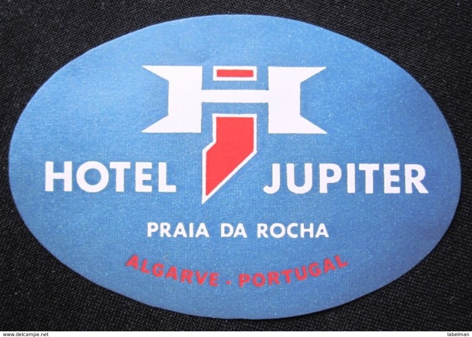 HOTEL PENSAO RESIDENCIAL JUPITER ALGARVE PLAYA DA ROCHA TAG DECAL STICKER LUGGAGE LABEL ETIQUETTE AUFKLEBER PORTUGAL - Hotel Labels