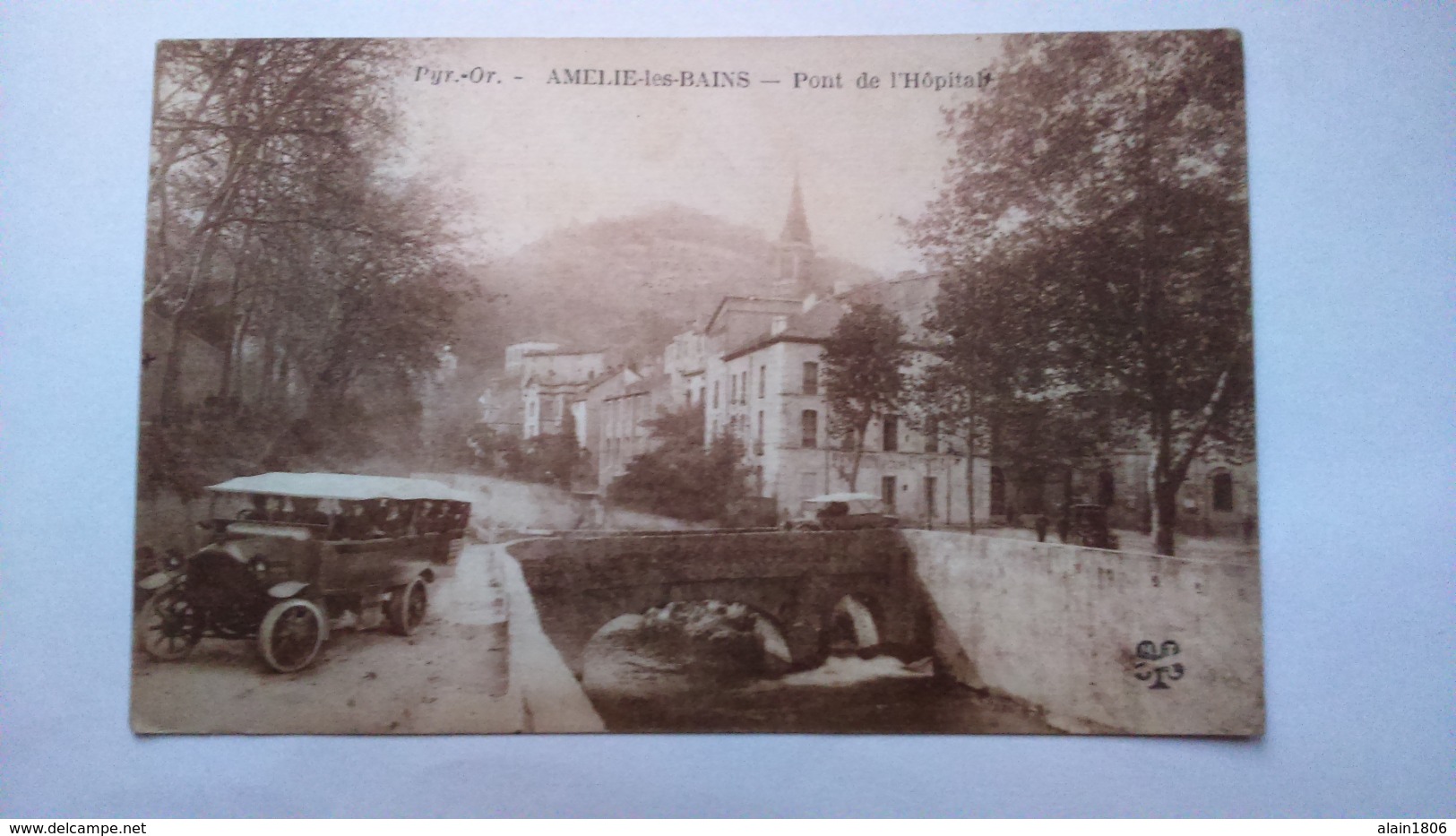 Carte Postale  ( AA5 ) Ancienne De Amelie Les Bains , Pont De L Hopital - Autres & Non Classés