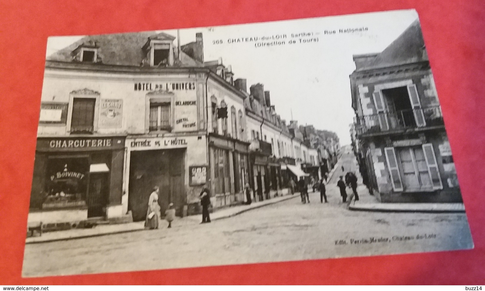 Cpa 72 Château Du Loir Rue Nationale Direction Tours - Autres & Non Classés