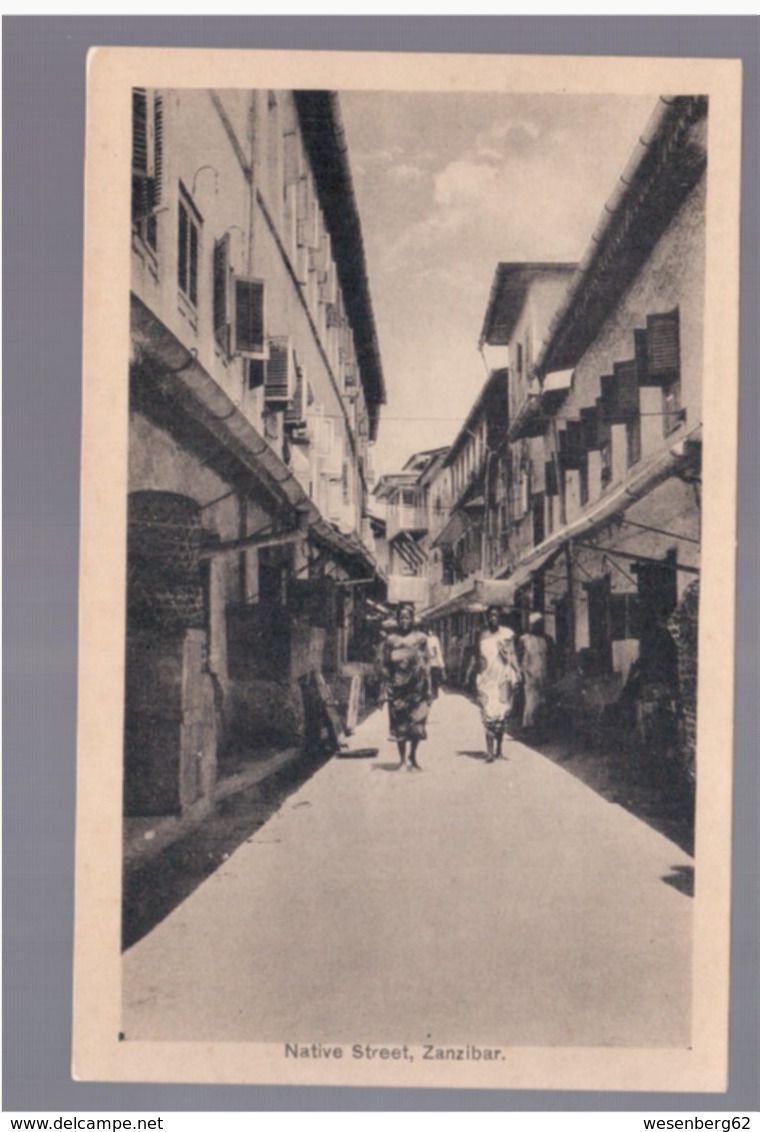 TANZANIA Zanzibar Native Street Ca 1920 Old Postcard - Tanzania