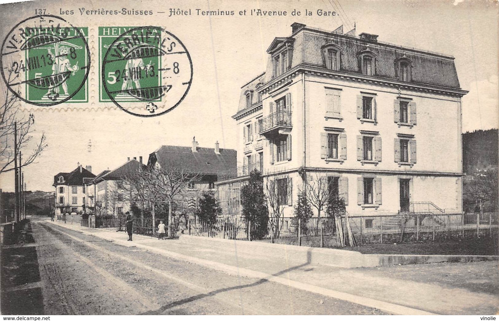 A-19-5407 : LES VERRIERES-SUISSES. HOTEL TERMINUS. AVENUE DE LA GARE. - Les Verrières