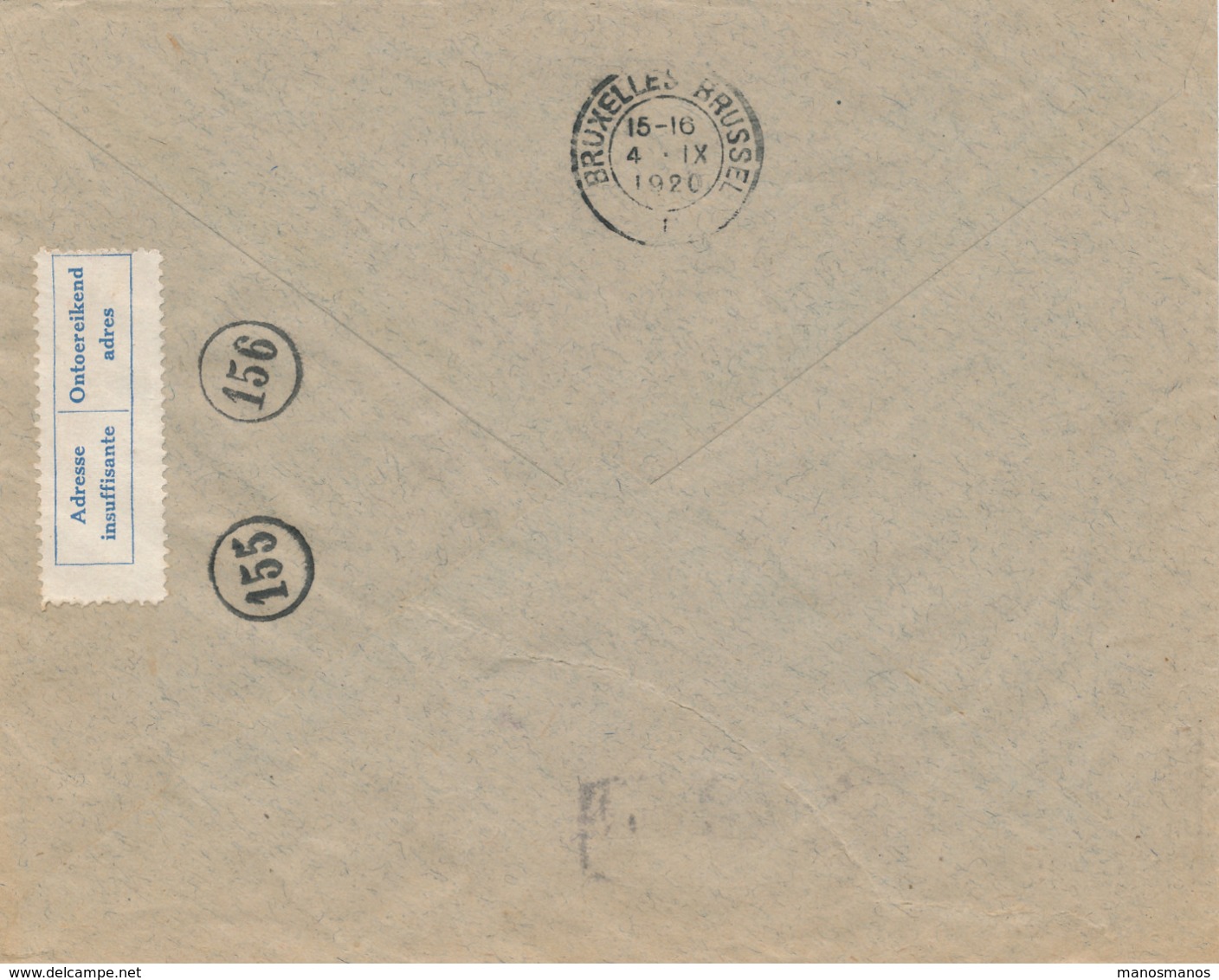 471 DT - BELGIUM OLYMPIC Games Antwerp 1920 - VERY SCARCE Label On Cover - Stamps Albert Olympiads Cancel LIEGE - Summer 1920: Antwerp