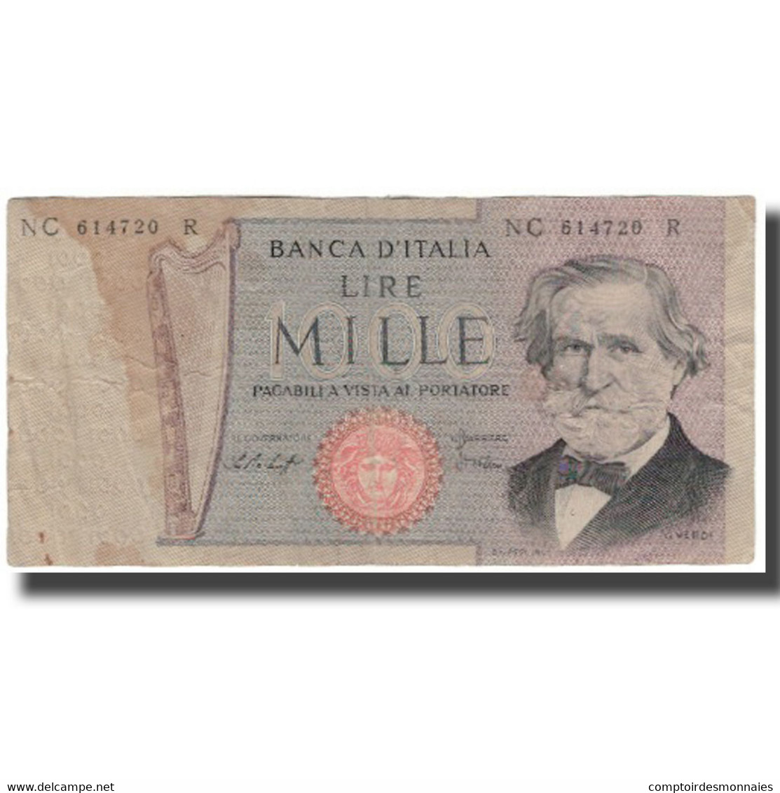 Billet, Italie, 1000 Lire, KM:101a, AB - 1000 Lire